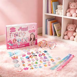 Charming Hairband Decoration Kit Kids DIY Head Hoop <b>Bracelet</b> <b>Cute</b> Stars Flowers Accessories Party Gift Pack Box - Product Image 6