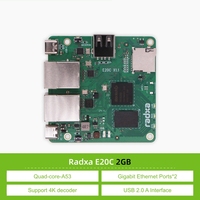 Mini-ordinateur de réseau Radxa E20C avec deux ports Ethernet Gigabit et boîtier dissipateur de chaleur en alliage d'aluminium CNC