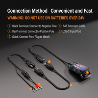 Chargeur bidirectionnel pour moto, charge rapide 30W, interrupteur tactile étanche, affichage de la tension, accessoires de charge pour moto