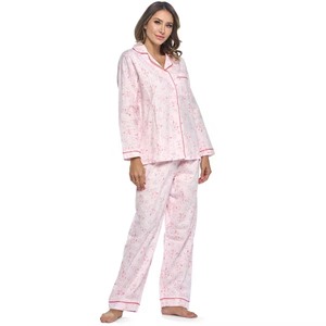 Pijamas de Mujer de Alta Gama con Estampado Digital, Suaves y Transpirables, de Algodón, con Cintura Elástica y Estampado Personalizado, para Invierno - Product Image 4