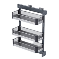 Panier coulissant latéral moderne en acier inoxydable pour usage hôtelier, rangement pour armoire de cuisine