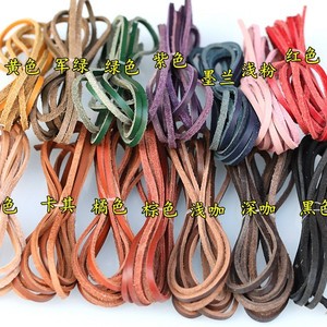 Genuine Leather <b>Rope</b> 3mm Flat Dyeing For Jewelry Making DIY <b>Bracelets</b> Necklaces - Product Image 2