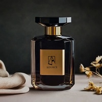 Flacon de parfum vide de luxe personnalisable au design unique et irrégulier avec boîte d'emballage