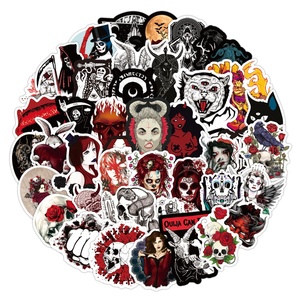 100Pcs Rouge Foncé Série <span class=keywords><strong>Gothique</strong></span> Mode Décor Autocollants - Product Image 2