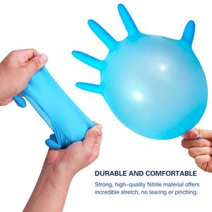 XINGYU-Guantes de nitrilo desechables para cocina, guantes azules de nitrilo para trabajo dental, guantes desechables de seguridad, sin polvo de nitrilo - Product Image 6
