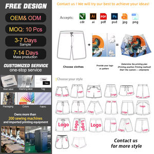 Cordon de serrage Taille vierge Logo personnalisé Polyester Gym Sports Running Sport Fitness Beach Basketball Jogging Homme Loose Mesh Shorts - Product Image 5