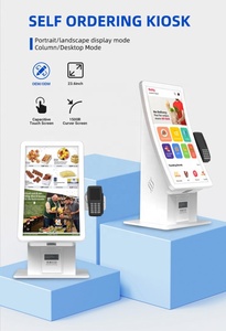 Factory Direct Sale 23.6 Inch Self Order Kiosk <b>With</b> QR/bar Code <b>Scanner</b> Pos Holder Payment Terminal Kiosk Desktop Machine - Product Image 2