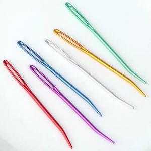 Ensemble de crochets à pointe courbée en aluminium pour tricot et crochet, avec grande anse de sécurité - Product Image 3