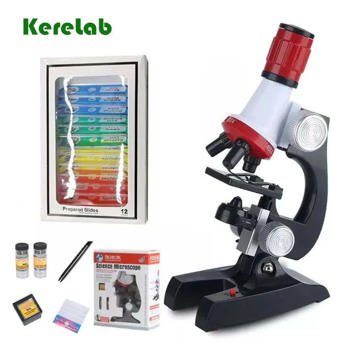 Science Microscope Kit for Children Refined Scientific Instruments Toy Set for Early Education