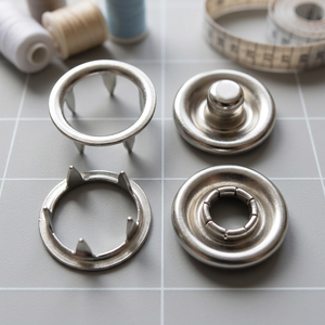 DK-689 Prong snap <b>button</b> | Round Metal Snap <b>Button</b> Set Nickel-Free Polished Classic Style - Product Image 2