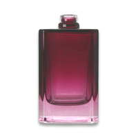Récipient de parfum personnalisé vide 100ml rectangle carré rechargeable bouteille de parfum en verre de couleur opaque