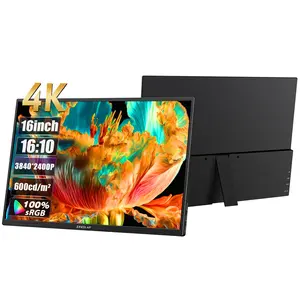 ZEUSLAP 16 "4K 3840*2400P QHD 100% sRGB seyahat ekran taşınabilir LCD bilgisayar PC için oyun monitörü Mini PC Laptop anahtarı ps4 ps5