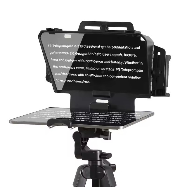 Portable Mini Teleprompter Prompter for Smartphone/DSLR Camera Tablet Video Recording Live Streaming Interview