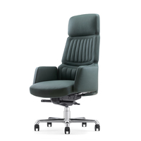 Fauteuils de direction modernes en cuir avec hauteur réglable, mouvement pivotant, accoudoirs fixes pour salon et bureau