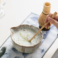 Kit de préparation du matcha personnalisé, fouet à matcha, tamis à matcha, perles métalliques, bol à matcha chromé, 8 pièces