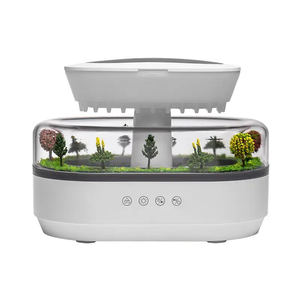 Raindrop Micro Plant Landscape Aroma Difusor <span class=keywords><strong>3</strong></span> en 1 Cool Mist White Noise Humidificador ultrasónico 7 colores <span class=keywords><strong>LED</strong></span> Night Light - Product Image 2