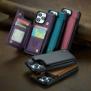 เคสสำหรับ <span class=keywords><strong>iPhone</strong></span> 11 12 13 14 15 16 PLUS MINI PRO MAX SE 7 <span class=keywords><strong>8</strong></span> XS XR TPU แบบนิ่มมีช่องใส่บัตรกระเป๋าเงินสดเคสโทรศัพท์หนัง PU - Product Image 2