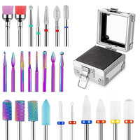 MENGJIE – Kit de 25 embouts de perceuse à ongles professionnels, porte-embouts, étui, tranchants, écologiques, pour salon, 215g, portables, garantie 1 an