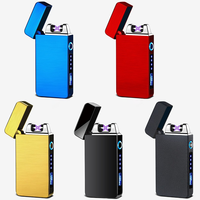 Dericsson nouveau double arc coupe-vent allume-cigare USB charge briquet cadeau pour hommes Support LOGO personnalisé