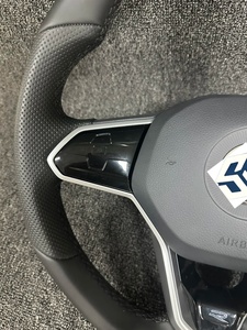 พวงมาลัยหนังแท้แบบกำหนดเอง ใช้ได้กับรถยนต์ Volkswagen <span class=keywords><strong>VW</strong></span> Golf 4 5 6 6r 7 7r 7.5 8 R POLO GTI GTD MK4 8 7 6 5 MK7 Mk8 <span class=keywords><strong>Scirocco</strong></span> - Product Image 2