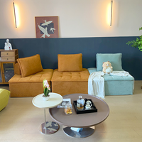 Canapé modulaire sectionnel Langka Piedmont Designer à compression, rembourré en éponge, capitonné, moderne, écologique, pour appartement