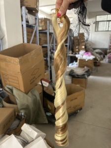 Trecce trecce a ricciola riccia francese a doppia spirale 22 ''trama singola sintetica a onde sciolte extension per capelli <span class=keywords><strong>ricci</strong></span> setosi intrecciatura 100g - Product Image 3