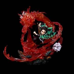 หุ่นตัวละครการ์ตูน Kamado Tanjirou,ของเล่นเรซิ่น PVC แอ็กชันและฟิกเกอร์ของเล่นคุณภาพสูงพร้อมด้วยไฟเทพแห่งไฟหายใจได้จากอสูรสังหาร - Product Image 3