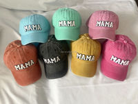 PAPA MAMA MINI Casquette de baseball en coton délavé pour adultes et enfants