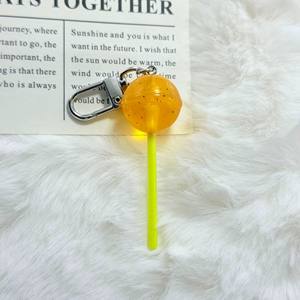 CHENXI Porte-clés personnalisé en résine 3D colorée, sucette irisée coréenne, breloques et accessoires pour clés - Product Image 5