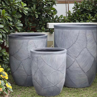 Pot Bunga Multi warna, pot tanam luar ruangan, pot bunga tanah liat serat, pot bunga keramik tanah liat ungu