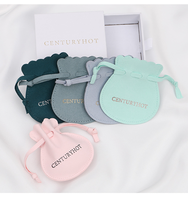 Personnalisation en petite série de mini sacs de rangement en microfibre avec cordon de serrage pour bagues, boucles d'oreilles, colliers, écouteurs et bijoux