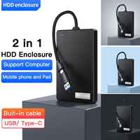 Boîtier HDD SSD 2,5-3,5 pouces 3.0 6 Gbit/s pour disque dur portable, surface miroir, pour MacOS Sonoma, anti-poussière, e-commerce transfrontalier