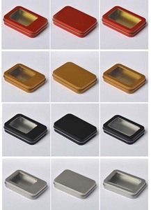 87*60*18 mét tùy biến rỗng bản lề Thuốc lá/thẻ bao bì kim loại hộp thiếc với rõ ràng PVC cửa sổ - Product Image 3