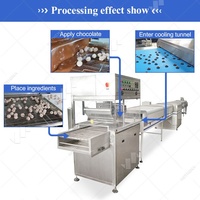 Machine professionnelle de production de dragées et de glaçages pour enrobage au chocolat, modèle 1500, pour bâtonnets de gaufrettes et biscuits