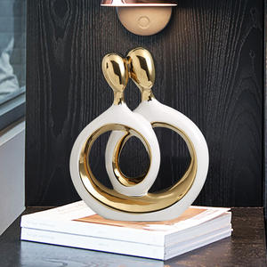 ตู้วางทีวีห้องนอนงานแต่งงานของตกแต่งบ้านห้องนั่งเล่นรูปปั้นคู่รูปปั้นศิลปะการกอดเครื่องประดับเซรามิก - Product Image 4