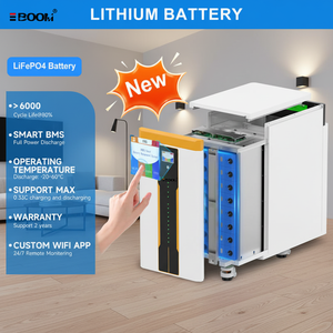 Custom LiFePO4 51.2V <b>Battery</b> 400-700Ah 25-35KWh Rack-<b>mounted</b> Household Energy Storage Wheels Cooling System LCD BT/WiFi 10-Year - Product Image 2