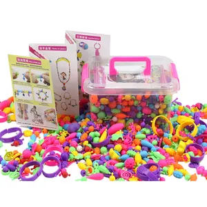 Perlen Set DIY Snap Beads mit Aufbewahrung sbox Immer wechselnde Perlen DIY frühen Lernspiel zeug