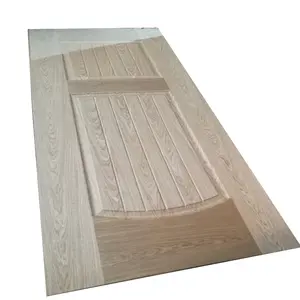 3mm 4.5mm melamine paper/PVC/Natural wood veneer laminated door skin HDF