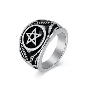 Joyería de Hip Hop, anillo de acero inoxidable personalizado, 3 tipos de viento oscuro, anillo de viento del infierno, anillo de acero inoxidable al por mayor