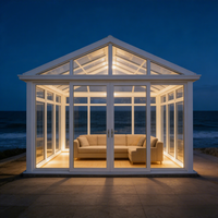 Moderna Terraza Acristalada de Aluminio 6063-T6 con Rotura de Puente Térmico, Doble Acristalamiento y Vidrio Low-E para Jardín de Invierno y Patio de Cuatro Estaciones