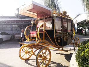 รถม้าไฟฟ้าสุดหรูแบบ OEM สี่ล้อ สำหรับเที่ยวชมสถานที่ พร้อมเครื่องปรับอากาศและระบบเสียง เหมาะสำหรับงานแต่งงาน - Product Image 1