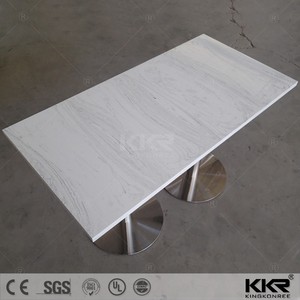 8 plazas <span class=keywords><strong>restaurante</strong></span> mesas de comedor y sillas de piedra de acrílico superficie sólida mesa de comedor - Product Image 2