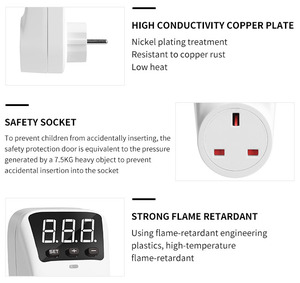 Hlp02 bảo vệ điện áp tự động thiết lập lại trên dưới Điện áp bảo vệ ổ cắm hiển thị kỹ thuật số điện bảo vệ tăng Anh cắm - Product Image 6