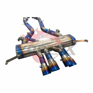 Système d'échappement Vortex Titanium Valvetronic compatible avec G80 M3 G82 M4 S58 3.0T, style MP, silencieux de performance racing, kit bleu brûlé. - Product Image 4