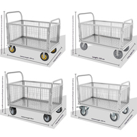 Carretilla de Mano Industrial Personalizada, Plegable, de Hierro, Anticorrosión, para Logística, Supermercado, Puesto, Uso Multipropósito