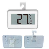 Grand thermomètre numérique LCD pour réfrigérateur, congélateur et pièce, avec fixation magnétique