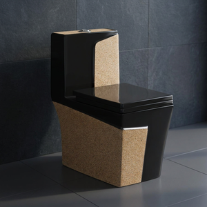 WC monobloc en céramique blanche carrée, à siphon occidental, à poser au sol, pour salle de bain d'hôpital - Product Image 2