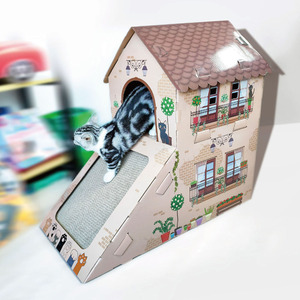 저장 친환경 가정용 고양이 빌라 골판지 고양이 집 스크래쳐 - Product Image 3
