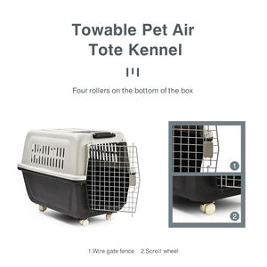 नई डिजाइन एयरलाइन ने लक्जरी पालतू क्रेट एयर बॉक्स कस्टम थोक प्लास्टिक कुत्ते पिंजरे के पिंजरे के लिए विमान वाहक को मंजूरी दी - Product Image 3