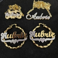 Nuevo Collar Personalizado con Nombre en Acrílico Doble Chapado en Oro, Conjunto de Joyería con Cadena de Eslabones Xoxo Personalizado 2023